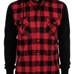 Urban Classics Hooded Checked Flannel Shirt