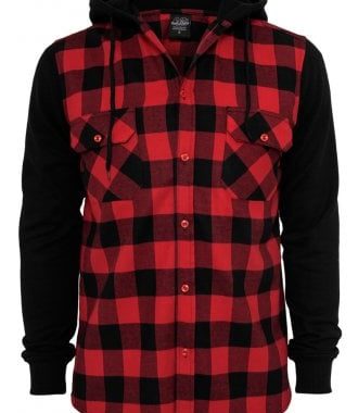 Urban Classics Hooded Checked Flannel Shirt