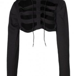 Heartless Ribcage Cropped Hoodie